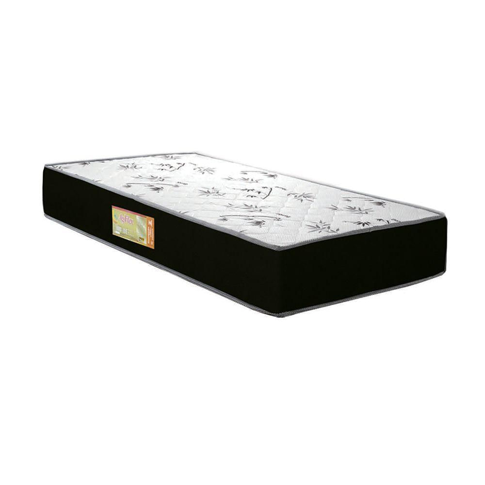 Colchao Solteiro Agflex Dupla ? Face Espuma D28-65 1,88x0,88x0,24 Branco E Preto