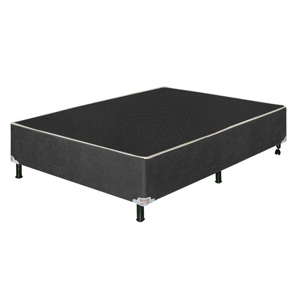 Base Cama Box Casal 1,88 X 1,38 X 0,42 Suede Cinza
