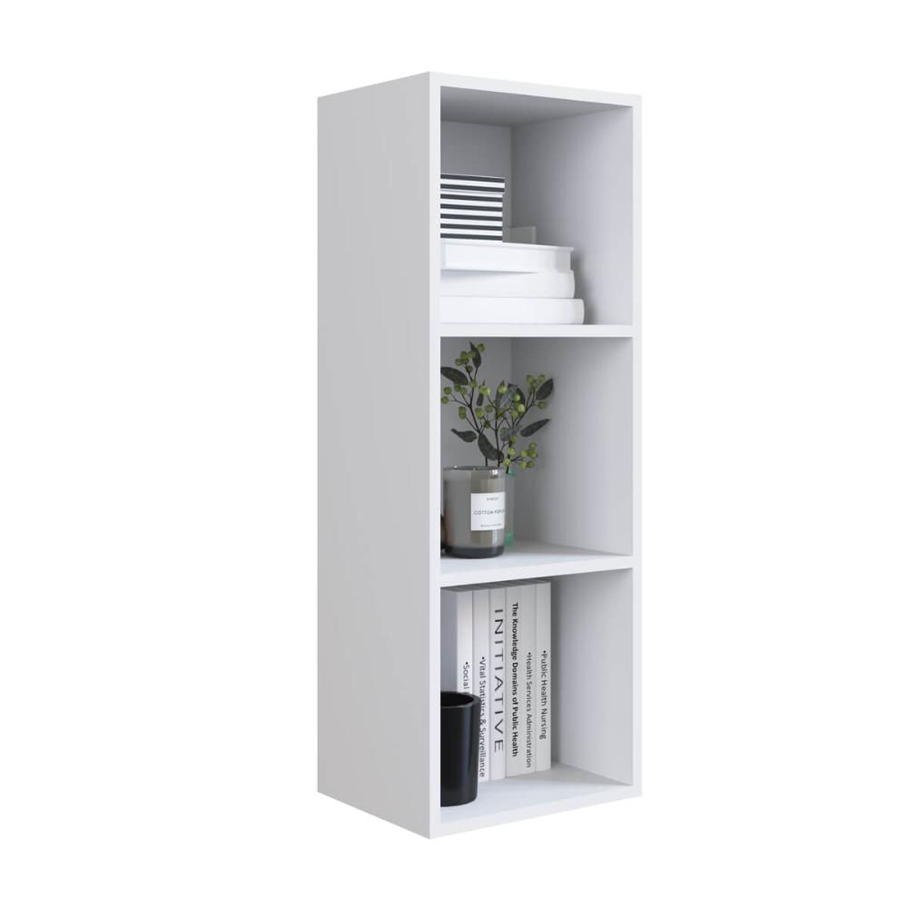 Nicho de Parede Vertical Branco Organizador Multiuso 90x33x26cm Funcionale Escritório