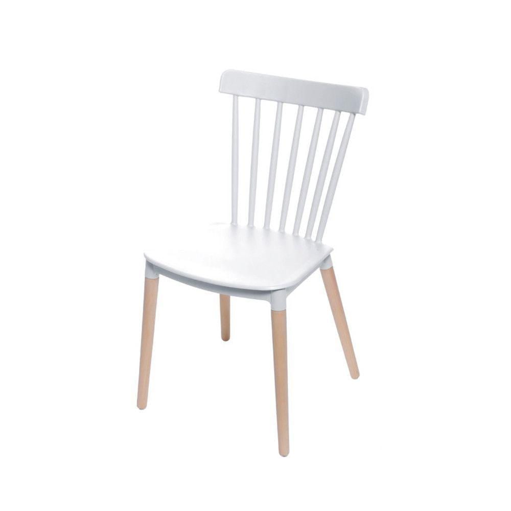 Cadeira Or-1109 Em Polipropileno C Base De Madeira Or Design Branco