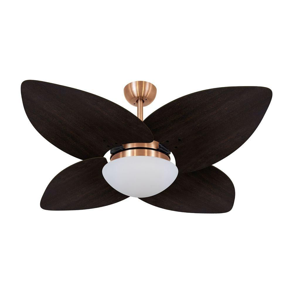 Ventilador De Teto Dormamu Cobre 4 Pás Tabaco 220v