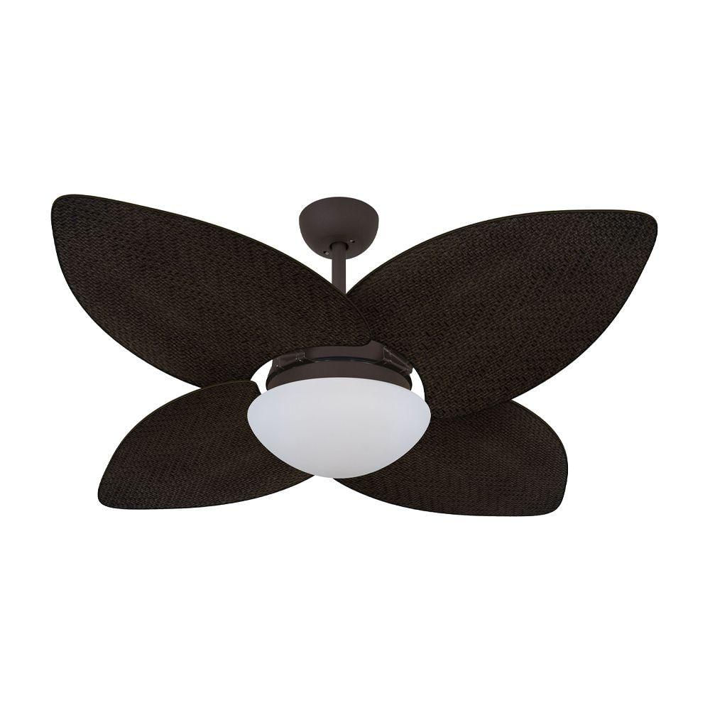 Ventilador De Teto Marrom Texturizado 4 Pás 127V