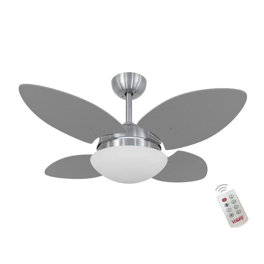 Ventilador Volare Mini Petalo Titanio 127V E Controle Remoto