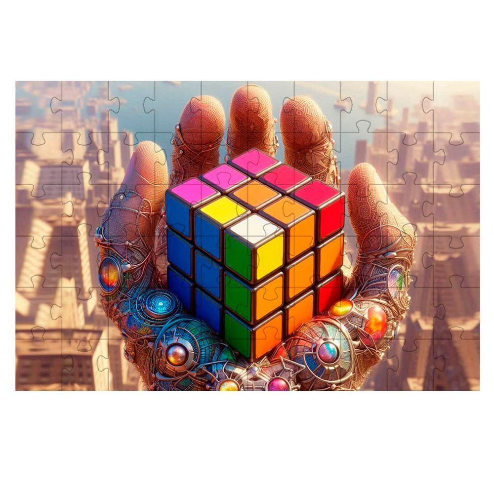 Quebra-cabeça Cubo Mágico De 60 Peças Educativo E Cognitivo