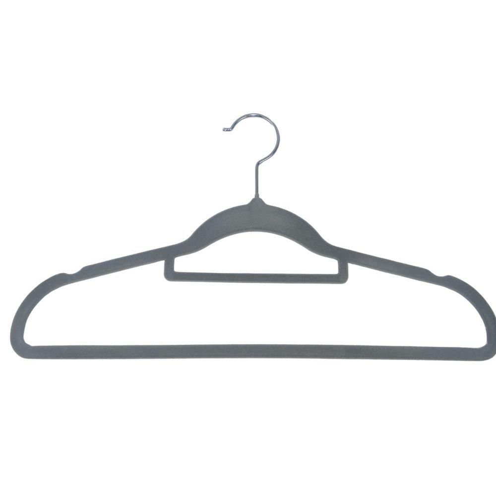 Kit 36 Cabide Aveludado Extra Fino - Westpress Cor Cinza
