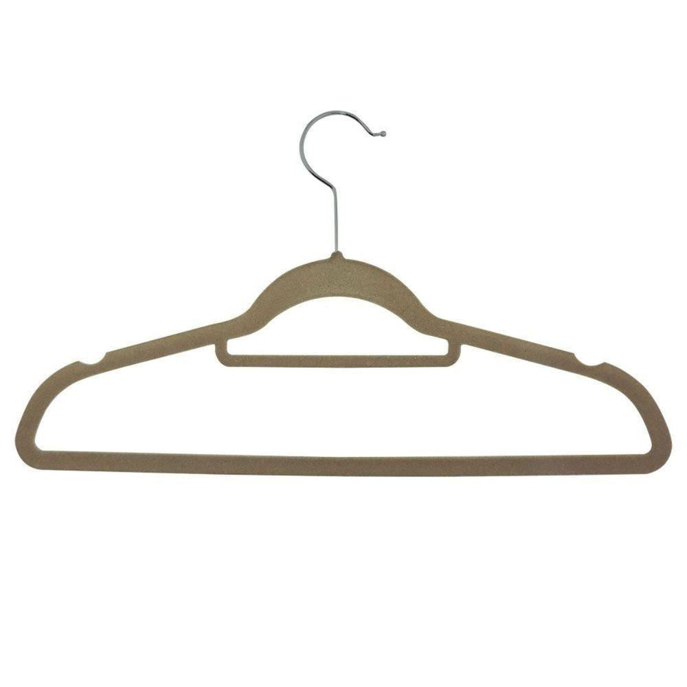 Kit 36 Cabide Aveludado Extra Fino - Westpress Cor Bege