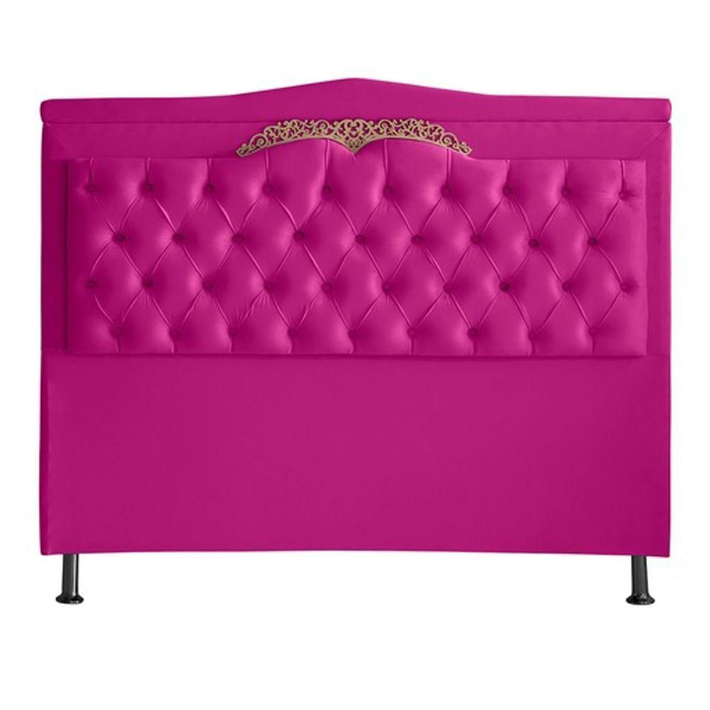 Cabeceira De Cama Box Madri Casal King 195 Cm Suede Rosa Pink Do Lar Móveis E Decoração