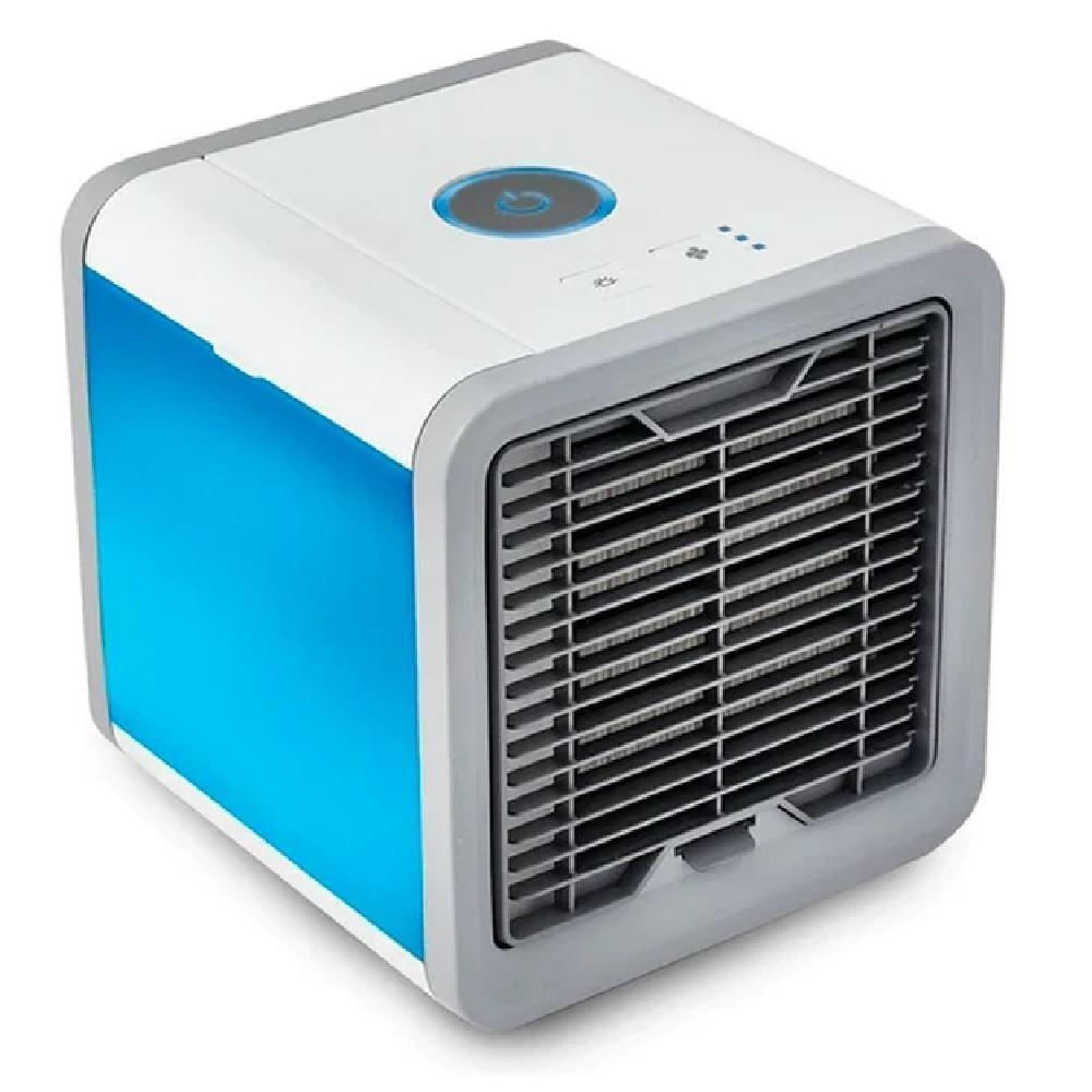 Ar Condicionado Portatil Umidificador De Ar Mini Purificador Ventilador Portatil De Mesa Luminaria Led Completo