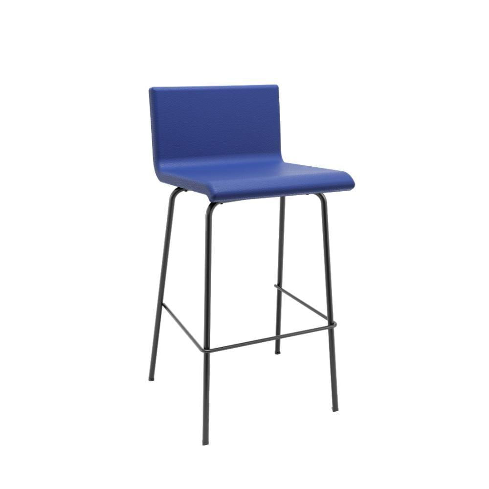 Cadeira Soer Fixa 4 Pés Alta Azul - Conforto e Design