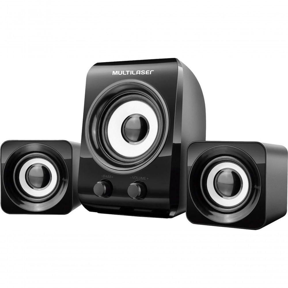 Caixa De Som Multimídia 2.1 8w+3w Rms Preto Sp172