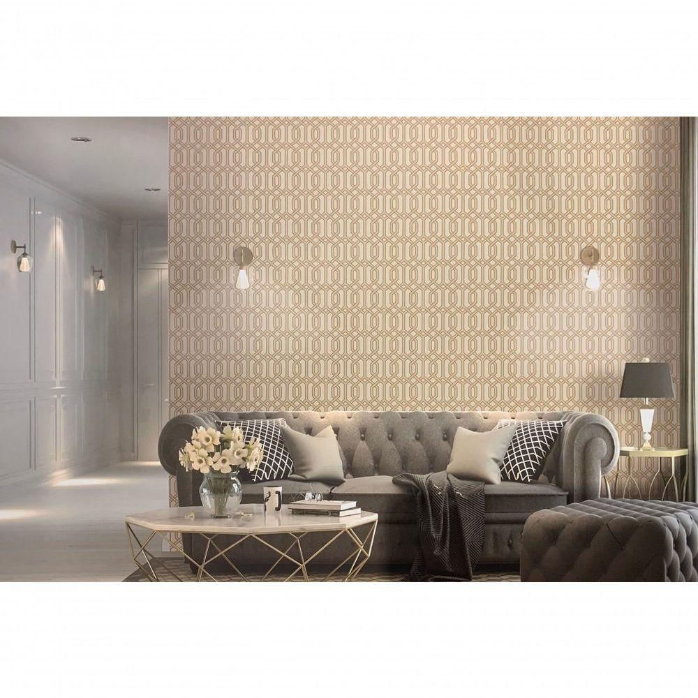 Papel De Parede Beaux Arts 2 Hexágono Clássico Ba220012 - Rolo 10m X 0,53m