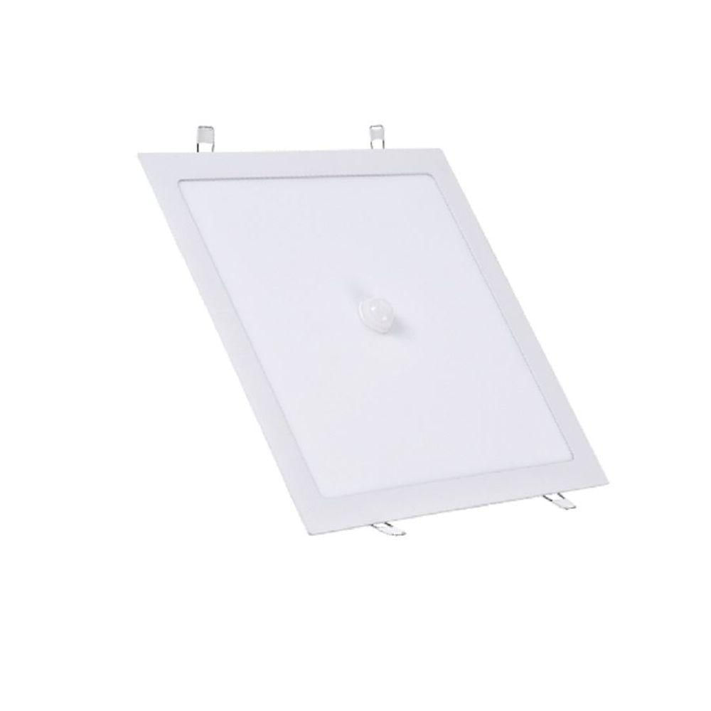Painel Pop Led Embutir Redondo Com Sensor De Presença Avant - 18w - 6500k Luz Branca