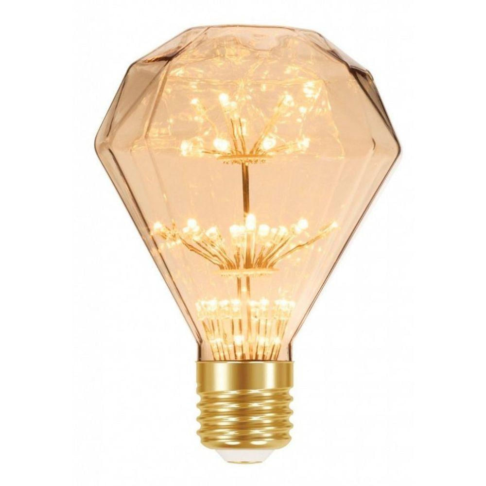 Lâmpada Led Fireworks Vintage D95 Taschibra - 2w - 2200k Luz âmbar