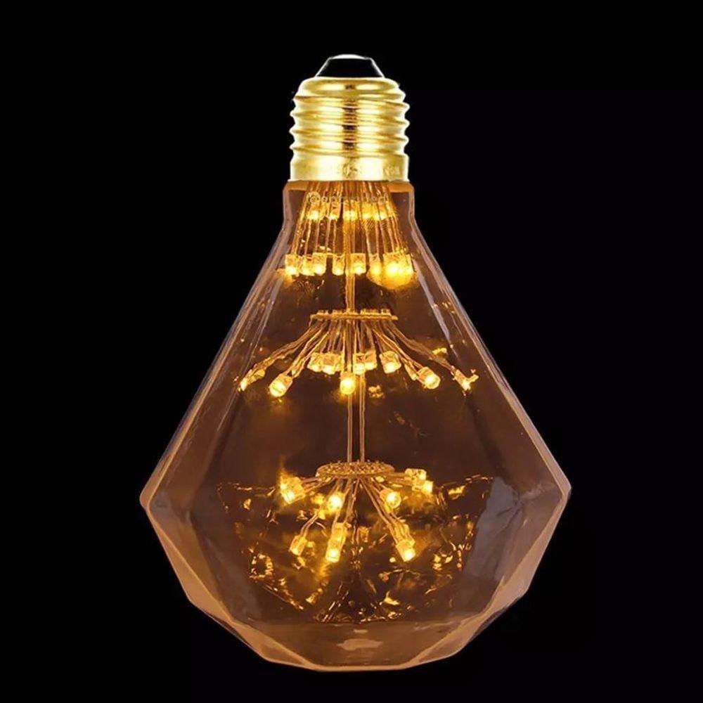 Lâmpada Led Fireworks Vintage D95 Taschibra - 2w - 2200k Luz âmbar