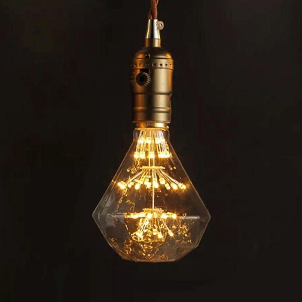 Lâmpada Led Fireworks Vintage D95 Taschibra - 2w - 2200k Luz âmbar