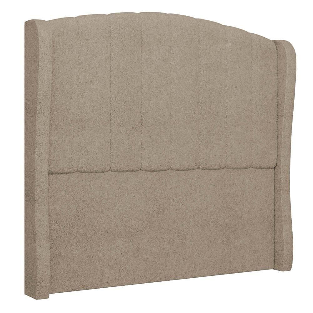 Cabeceira Casal King Cama 195cm Glenda I02 Bouclê Capuccino - Mpozenato