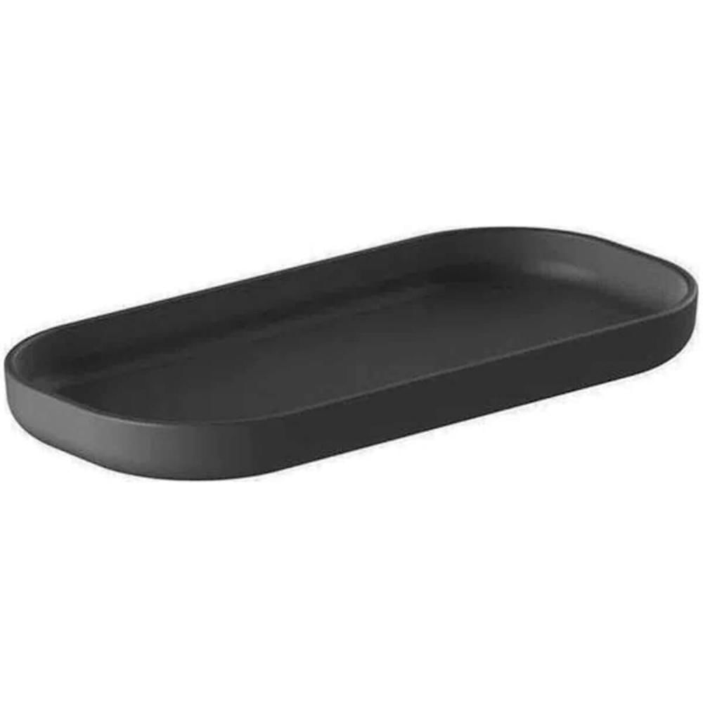 Kit 12 Bandejas para Petiscos 16x8cm Preta Lanches Porções R
