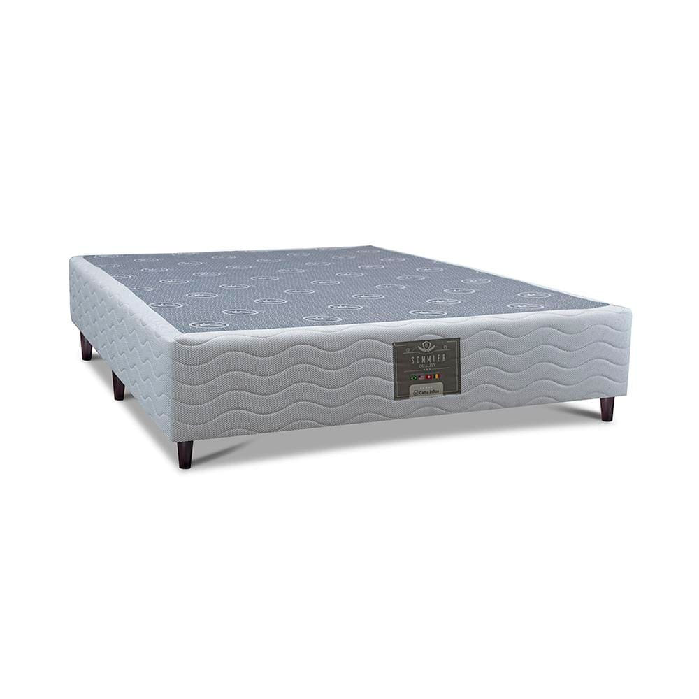 Base Box para Colchão Casal Cama inBox Moderne 26x138x188cm  Branco