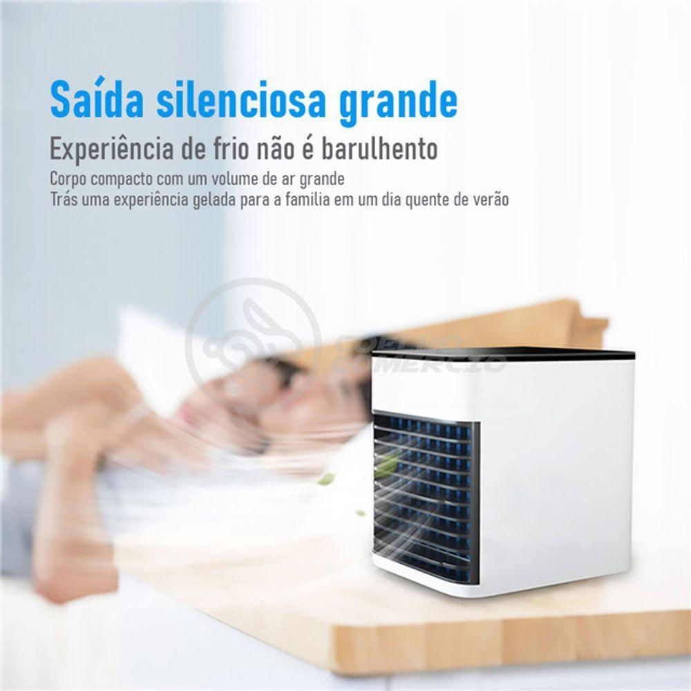 Ar Condicionado Portátil Arctic Air Cooler Umidificador Climatizador Luz Led 7 Cores Rgb