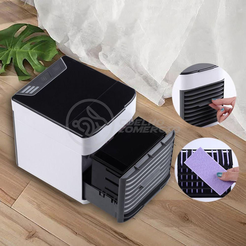 Ar Condicionado Portátil Arctic Air Cooler Umidificador Climatizador Luz Led 7 Cores Rgb