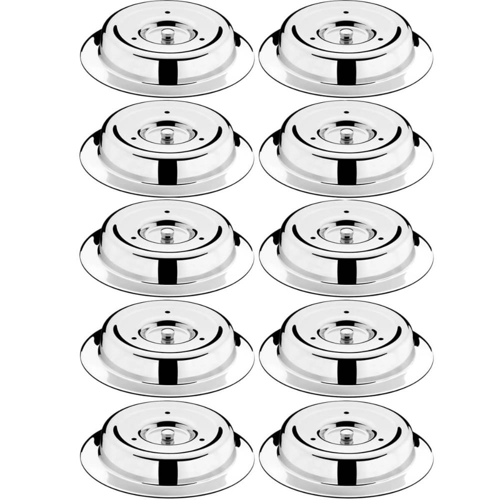 10 Cloche Tramontina Aço Inox 28cm Cúpula para Servir Tampa de Alimentos Restaurante