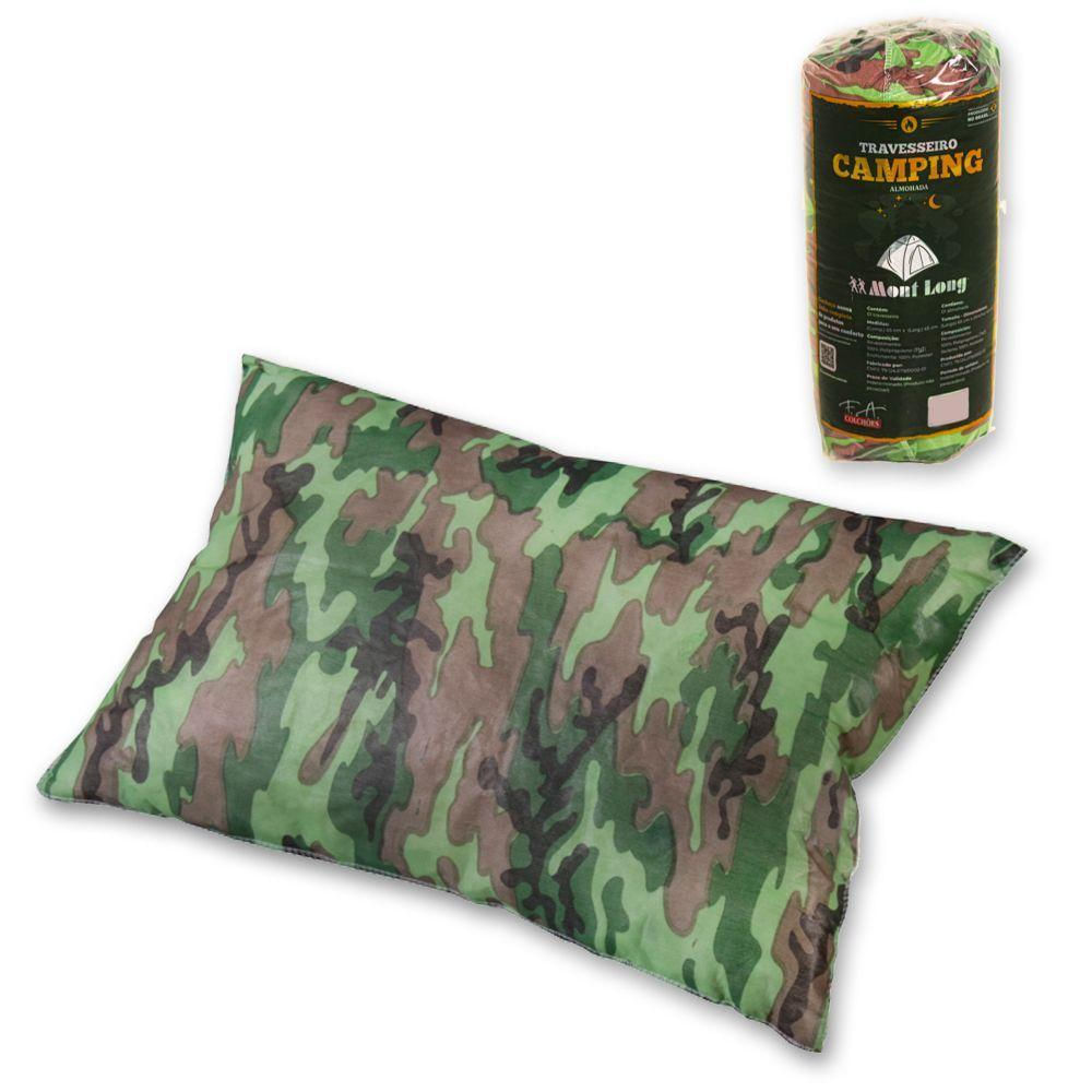 Travesseiro Almofada Mont Long Camping Acampamento 45x65