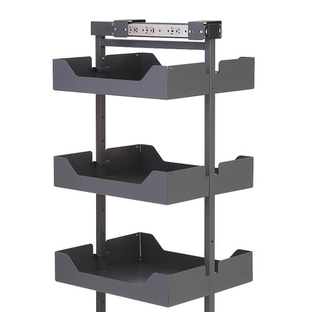 Prateleira de Armário 5 Bandejas 48x33x175cm Coluna Deslizante Organize Masutti
