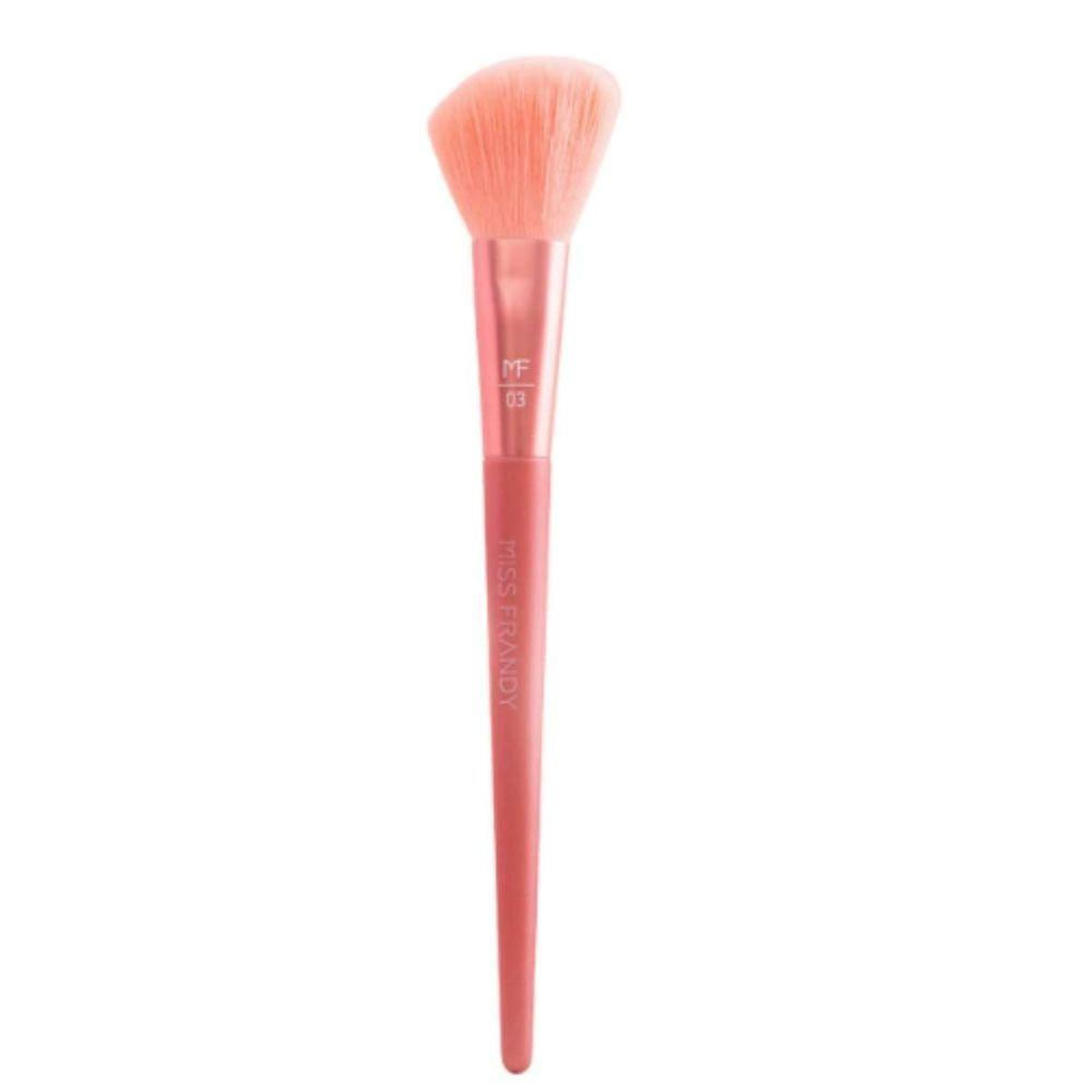 Pincel De Blush Chanfrado Mf03 | Aplicação Precisa E Acabamento Natural | Linha Squad | Miss Frandy