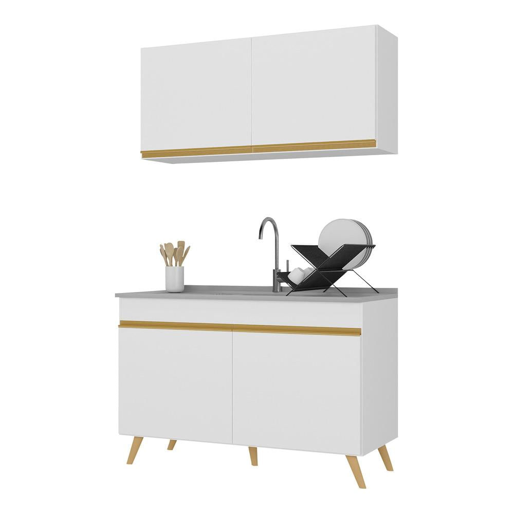 Armário de Cozinha Compacta 120cm Veneza Multimóveis V3748