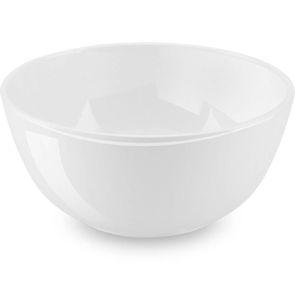 6 Saladeiras Prato de Salada Pote Redondo Melamina Branca 2,2L
