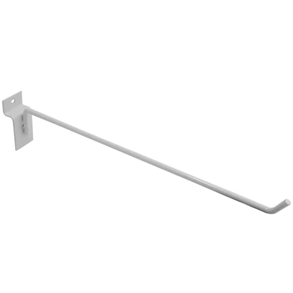 Expositor Canaletado 25cm Gancho Cabide Simples para Lojas Schmitt Branco