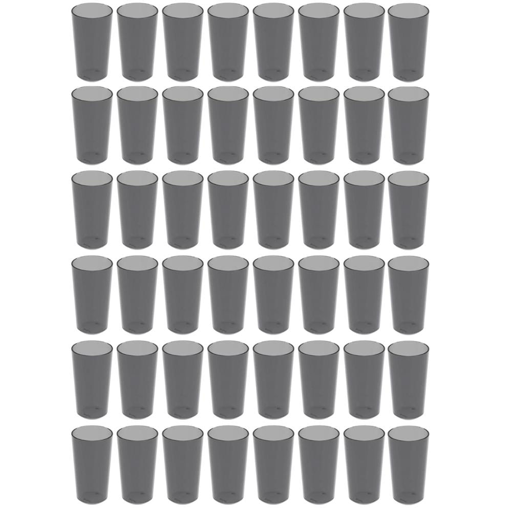 48 Copos Alto Crippa 500ml Plástico Fumê Escolar Refeitório Lanche Restaurante