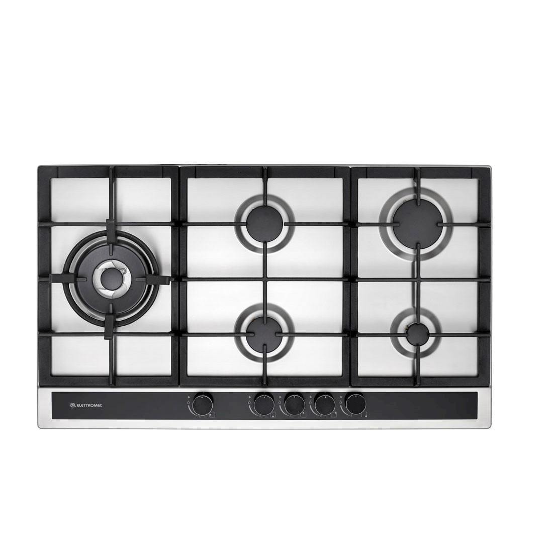 Cooktop a Gás Elettromec Sole 90cm Inox Bivolt CKG-5Q-90-SL-3TNB