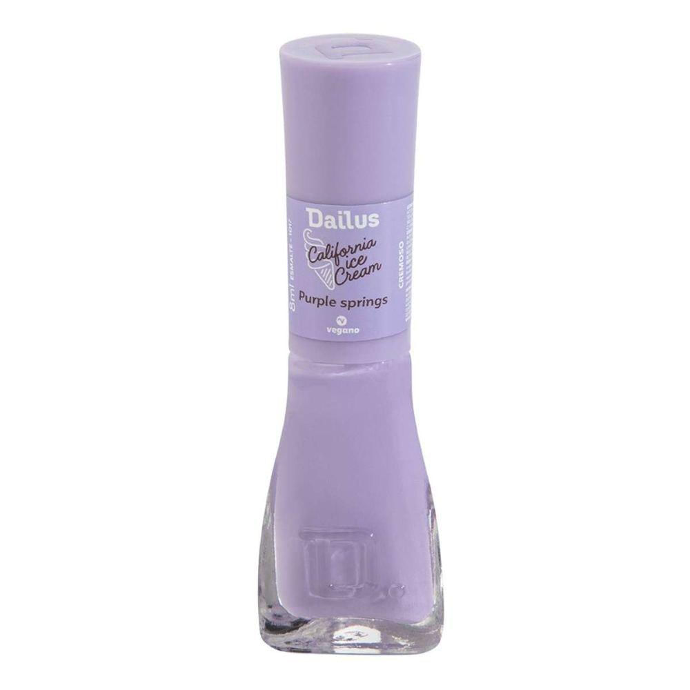 Esmalte California Ice Cream Purple Springs 9ml Dailus Lavanda Pastel Com Alta Cobertura