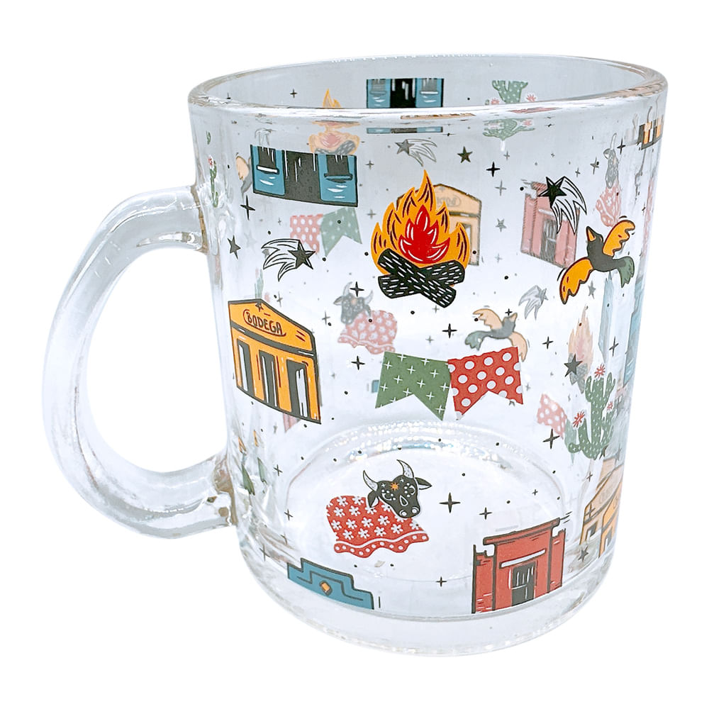 Caneca de Vidro São João 310ml CV245262 PlayFun