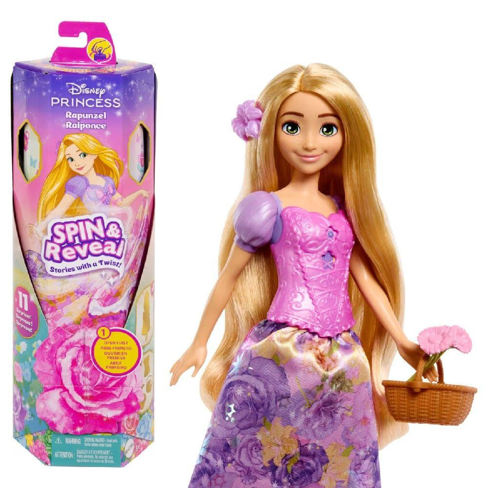 Disney Princesa Rapunzel Spin and Reveal Flores - Mattel