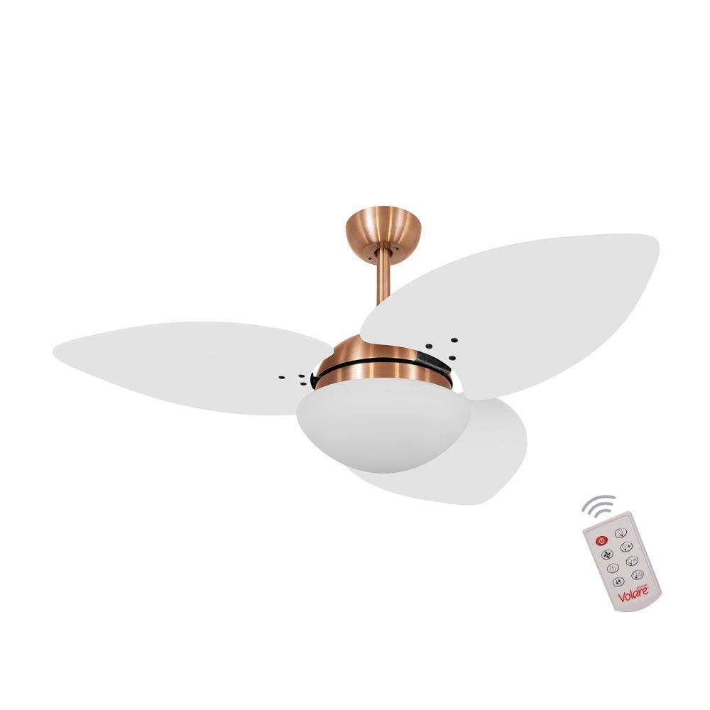 Ventilador De Teto 3 Pás Branco 220v C/ Controle