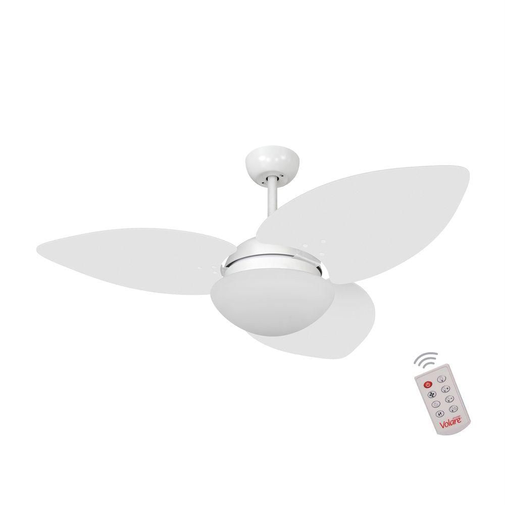 Ventilador De Teto Branco 3 Pás Branco 220V C/ Controle