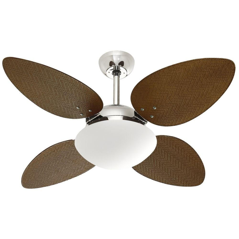 Ventilador De Teto Volare Petalo Palmae Tabaco 220V