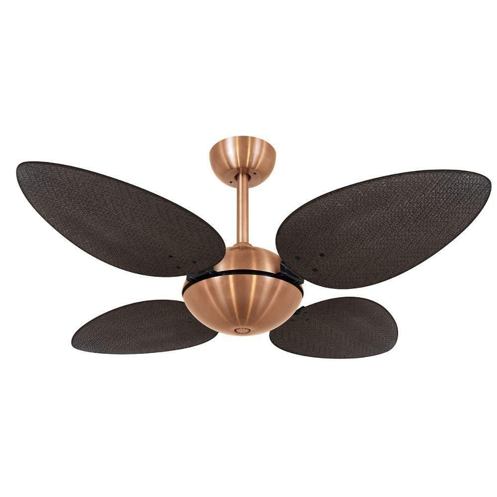 Ventilador De Teto Volare Office Petalo Palmae Tabaco 127V