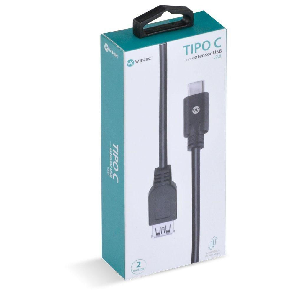 Cabo Usb Tipo C X Extensor Usb A Femea 2.0 1.8m C20uaf2