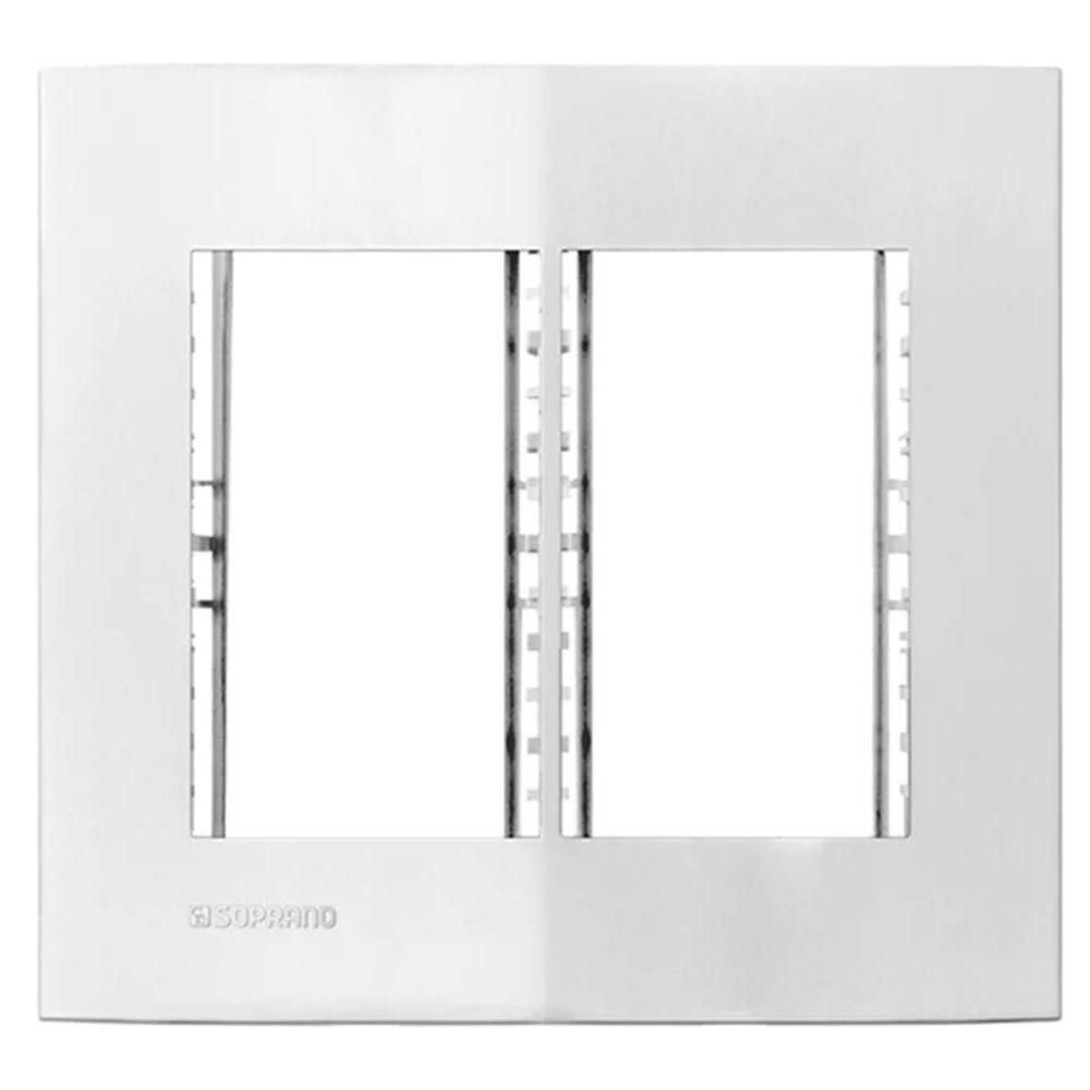 Placa 6 Modulos 4x4 C/ Suporte Branco Iris Soprano