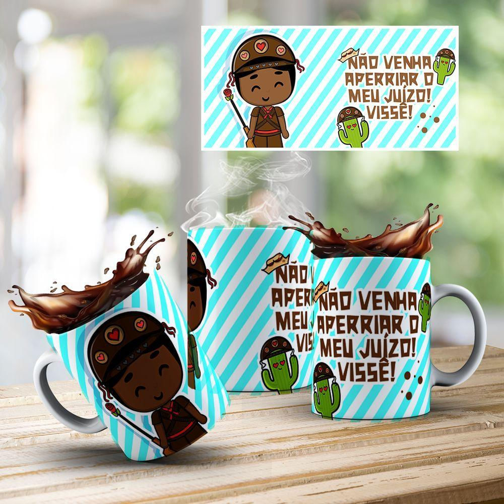 Caneca De Porcelana 325ml Decorada Nordestinos Juizo