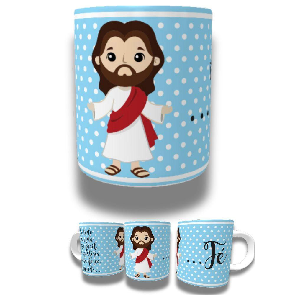 Caneca De Porcelana 325ml Santos Católicos Decorada Fé