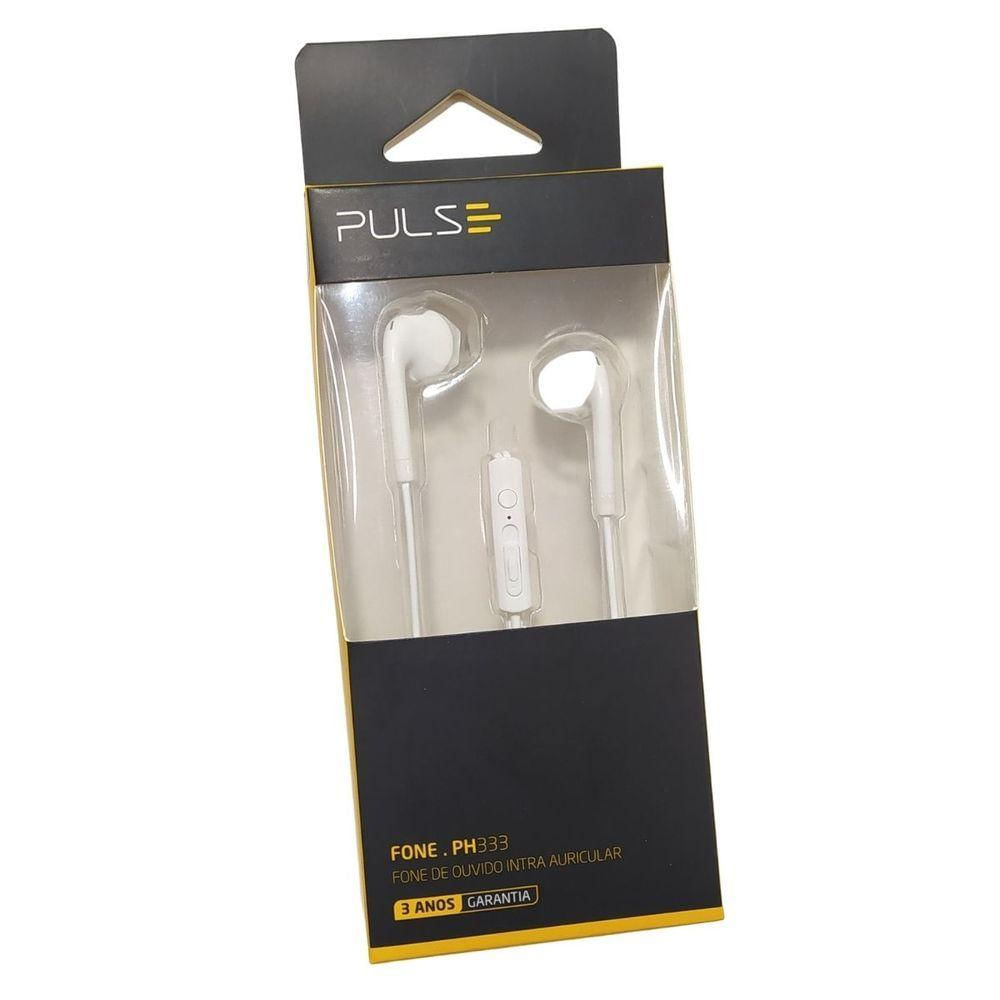 Fone De Ouvido Intra Auricular Pulse Branco/preto Ph333