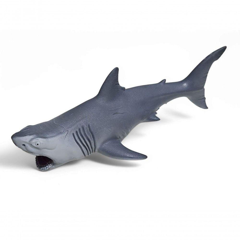 Boneco Vinil Animal Brinquedo Super Realista Tubarão Branco