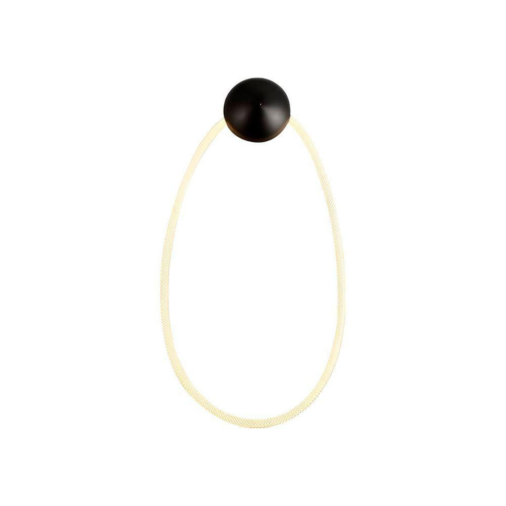 Arandela Taschibra Organic Tex180 Led Bivolt Preto 3000k Luz Amarela 15051066