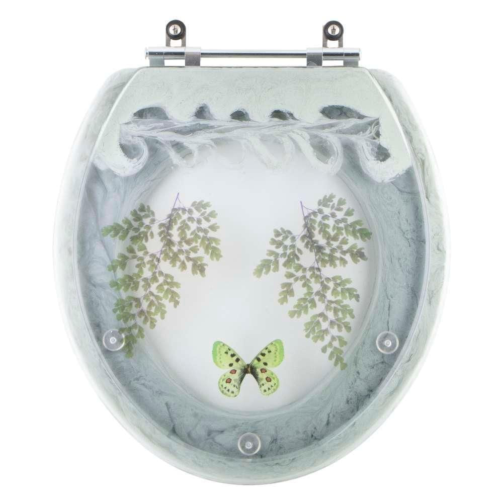 Tampa De Vaso Poliéster Decorada Borboleta Oval Verde Claro Para Todos Os Fabricantes