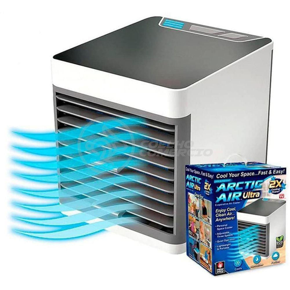 Ar Condicionado Portátil Arctic Air Cooler Umidificador Climatizador Luz Led 7 Cores Rgb