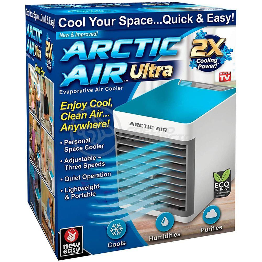 Ar Condicionado Portátil Arctic Air Cooler Umidificador Climatizador Luz Led 7 Cores Rgb